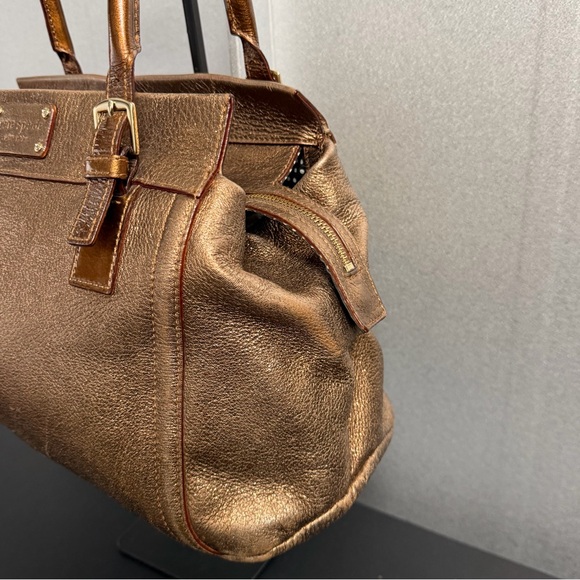 Kate Spade New York Metallic Bronze Leather Satchel - Picture 3 of 15